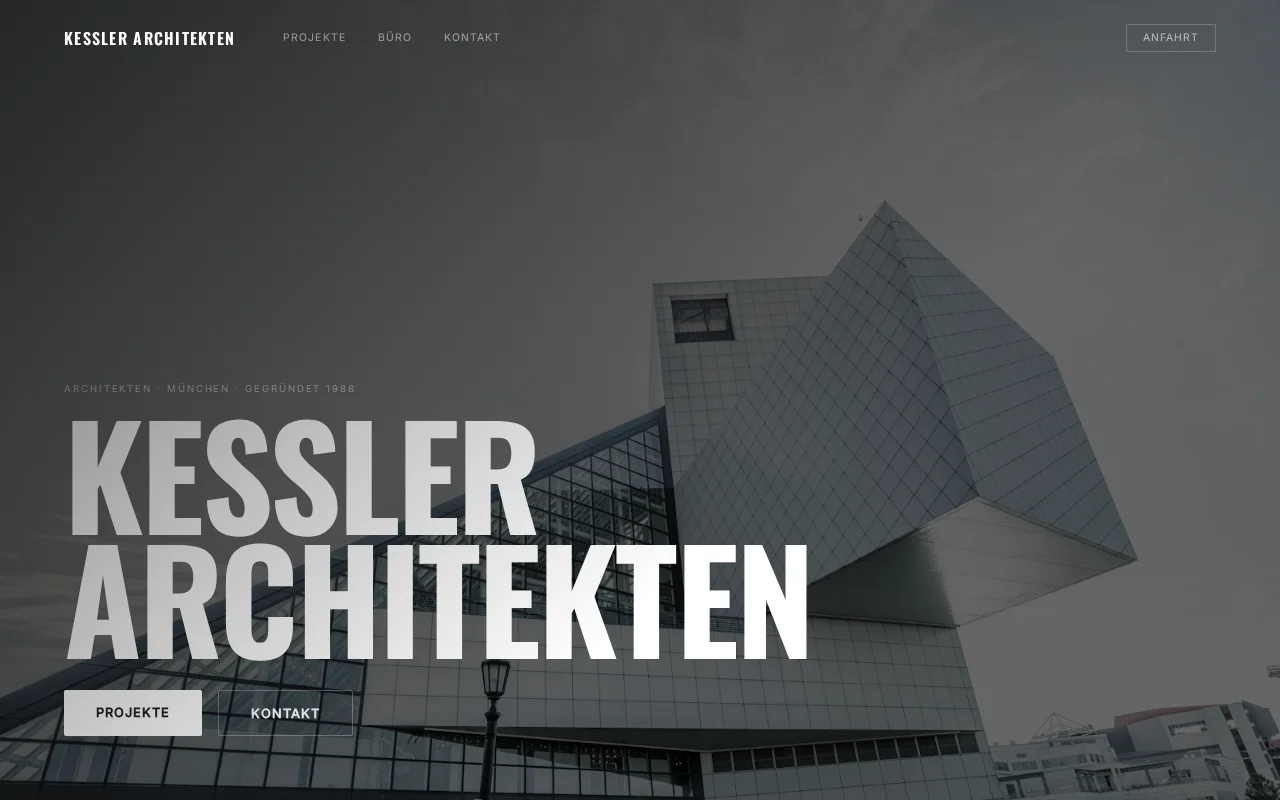 Architekturbüro Webdesign – Architektur Website