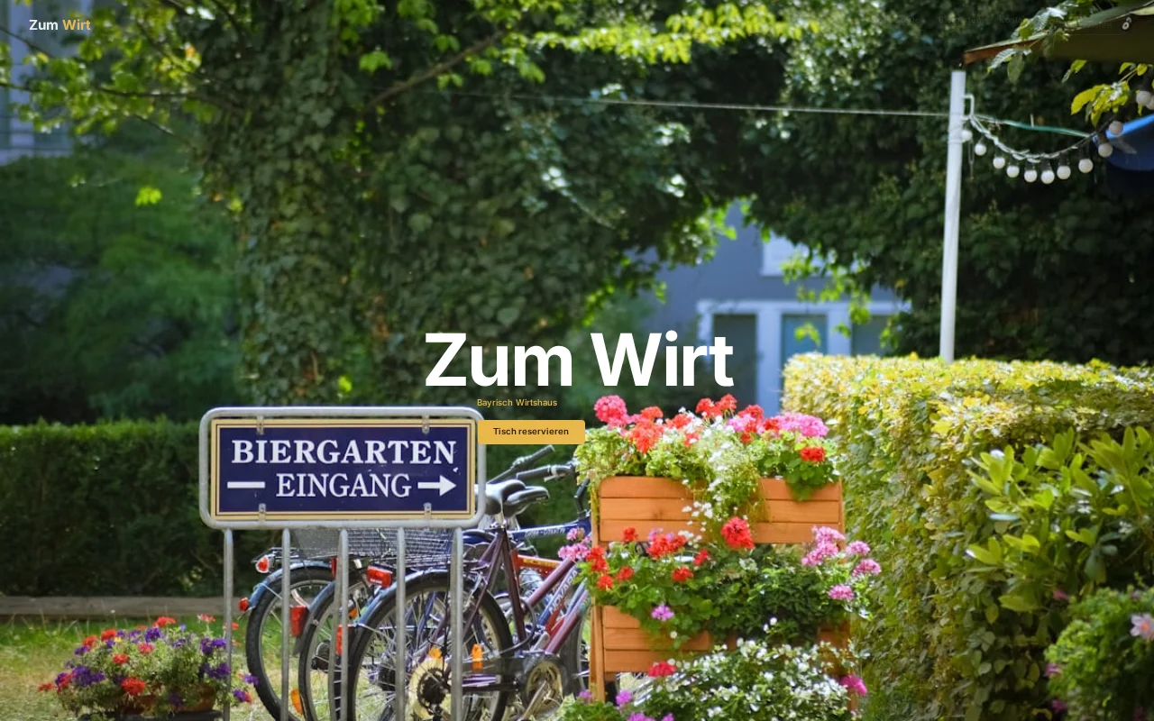 Biergarten Webdesign – Gastronomie Website