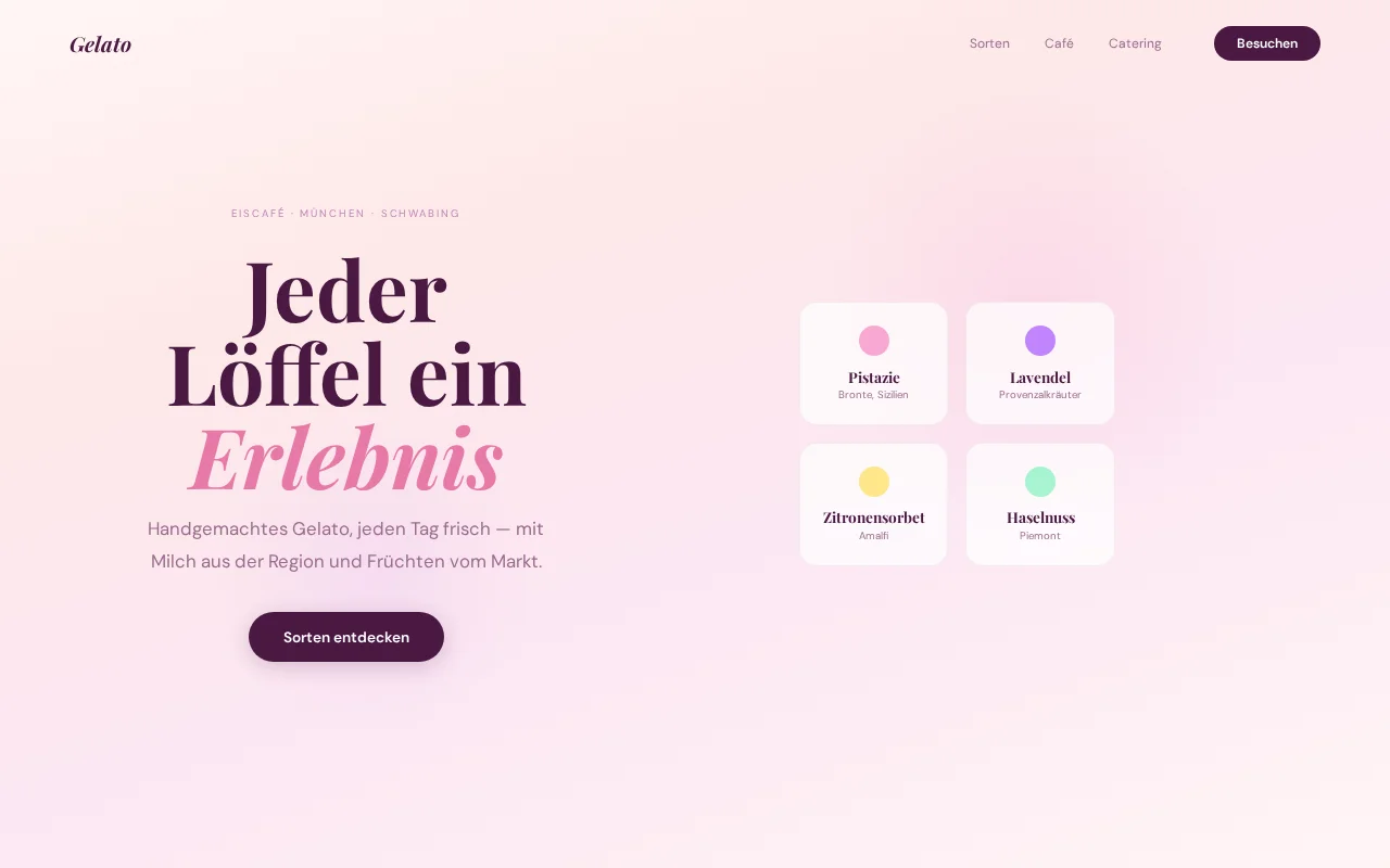 Eiscafé Webdesign – Gelateria Website