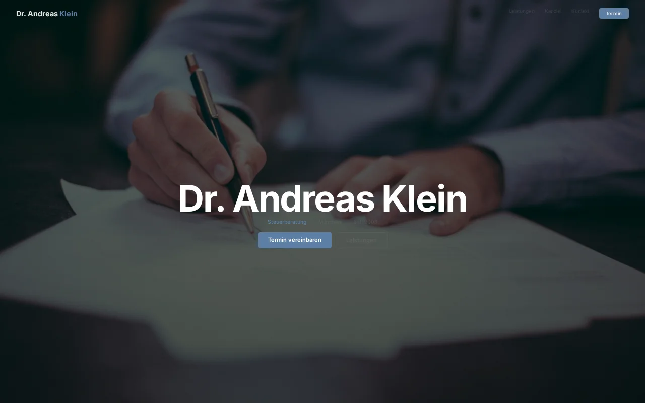Steuerberatung Webdesign – Steuerberater Website