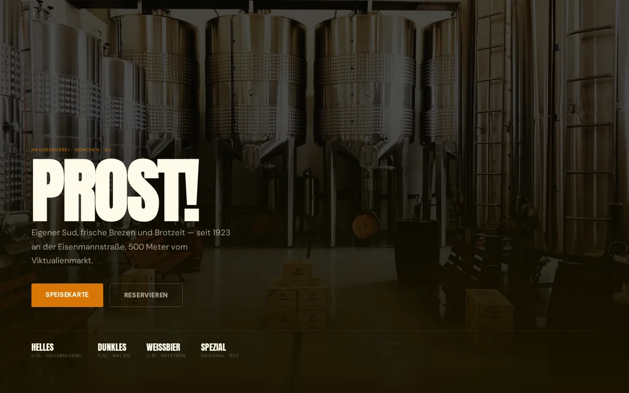 Biergarten Hopfen – Webdesign für einen Biergarten