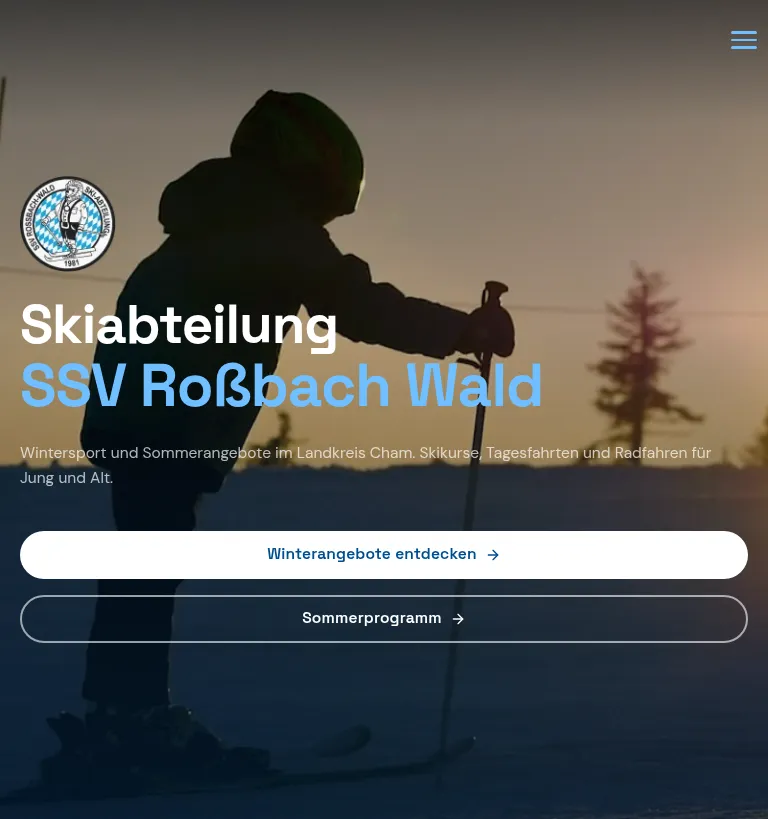 Skiabteilung SSV Roßbach/Wald – Vereinshomepage für eine Skiabteilung in Wald im Landkreis Cham